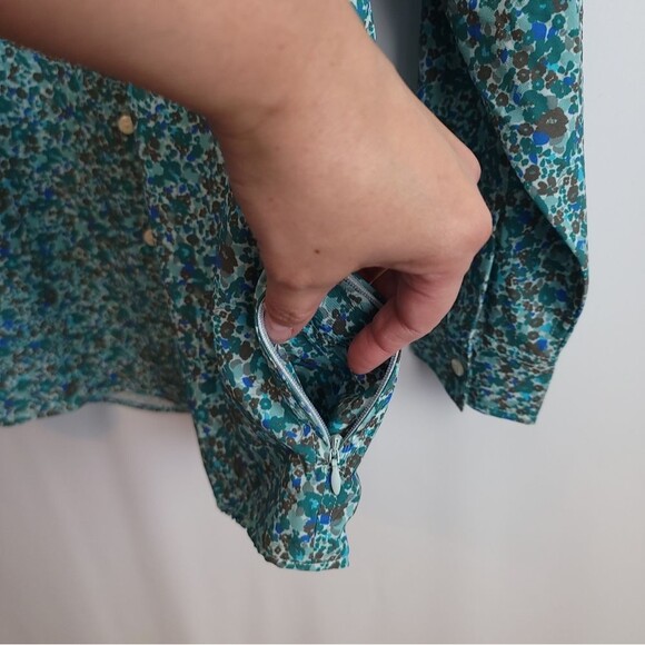 Lands End 365 Long Sleeve Tunic Top Roll Tab Sleeves Moisture Wicking - Picture 6 of 13